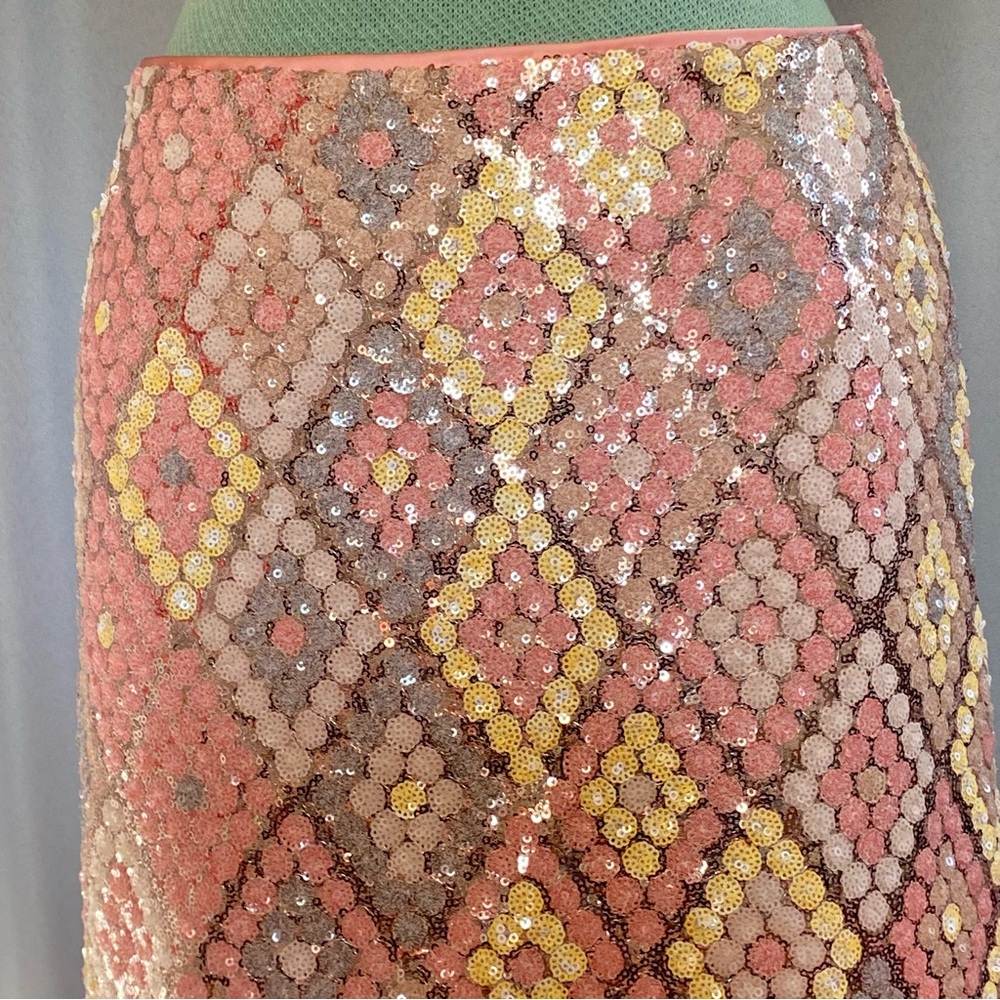 Nwot Caroline Constas Diamond Pattern Sequin Mini… - image 4